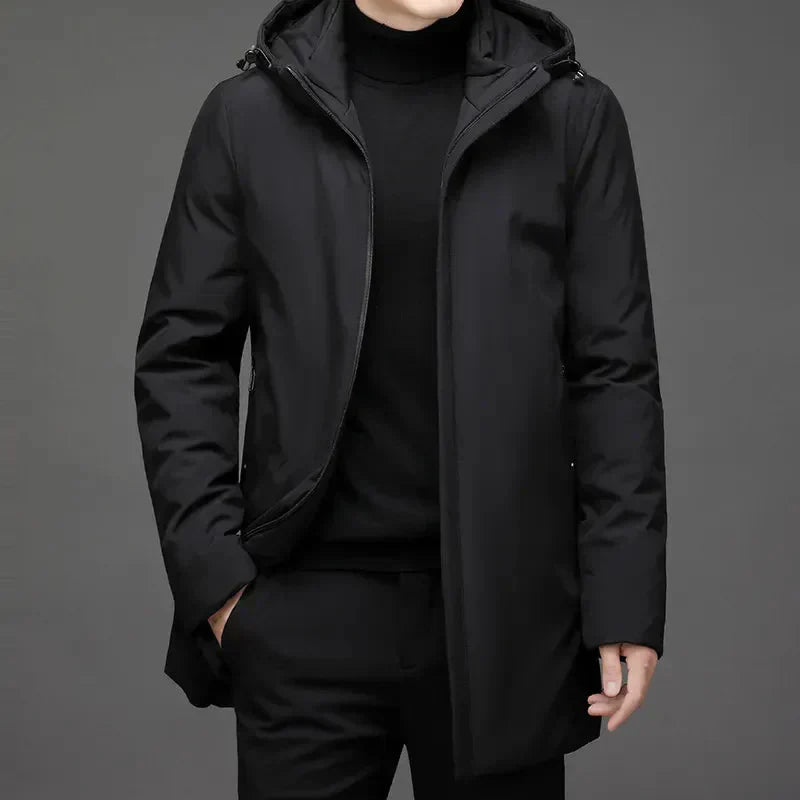 Men's water-repellent winter jacket in a classic design