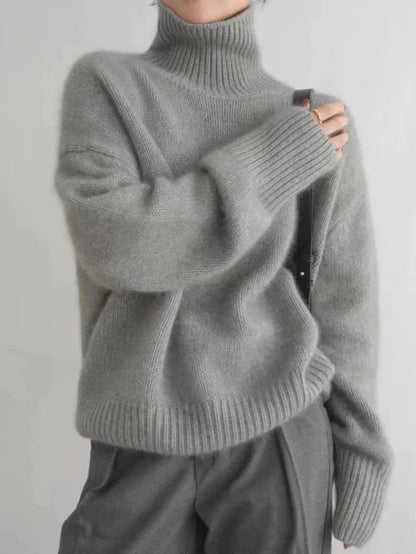 Friederun – timeless turtleneck sweater made from soft knit fabric