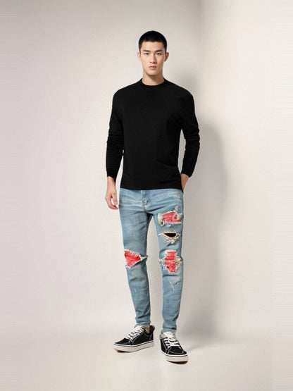 The Carnage Distressed Biker Jeans