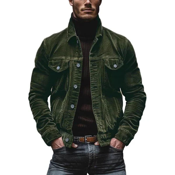 Men’s vintage cotton jacket with zipper – men