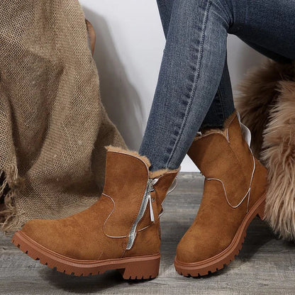 Women’s winter snow ankle boots platform & fur lining – women