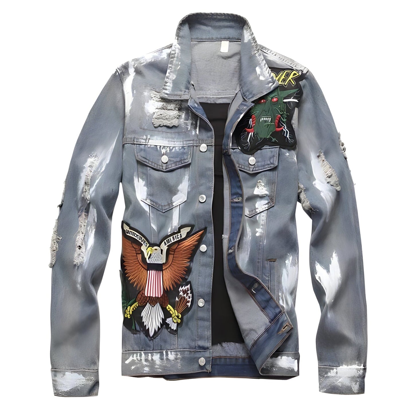 The Trooper Patched Denim Jacket