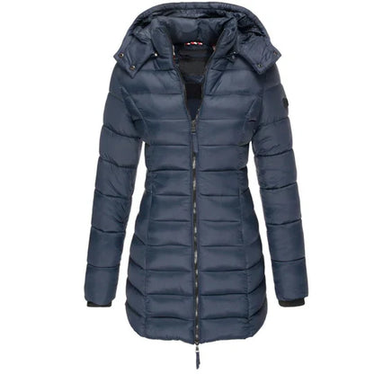 Lara – long, warm down jacket for cold winter days