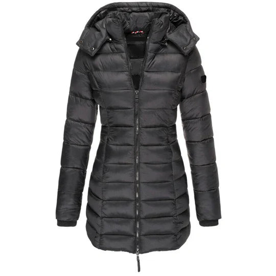 Lara – long, warm down jacket for cold winter days