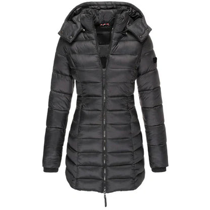 Lara – long, warm down jacket for cold winter days