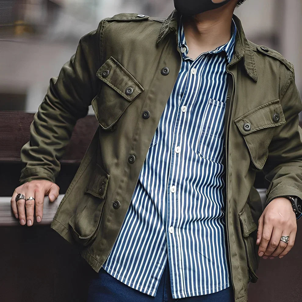 Arnold classic washed jacket with pockets – men