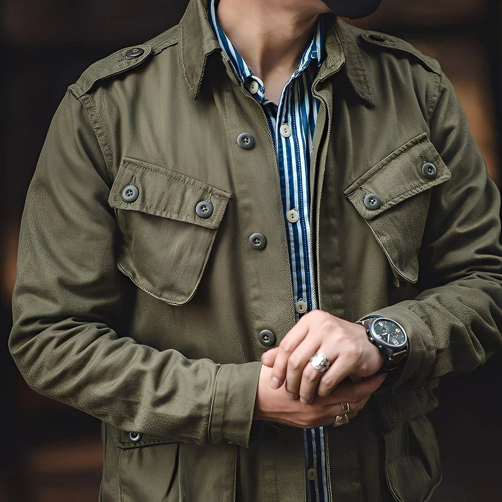 Arnold classic washed jacket with pockets – men
