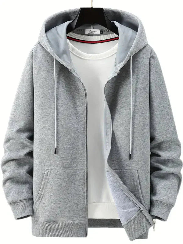 Jesper – full-zip hoodie with hood and front pockets