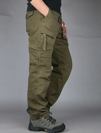 Men’s casual cargo pants with multiple pockets – men