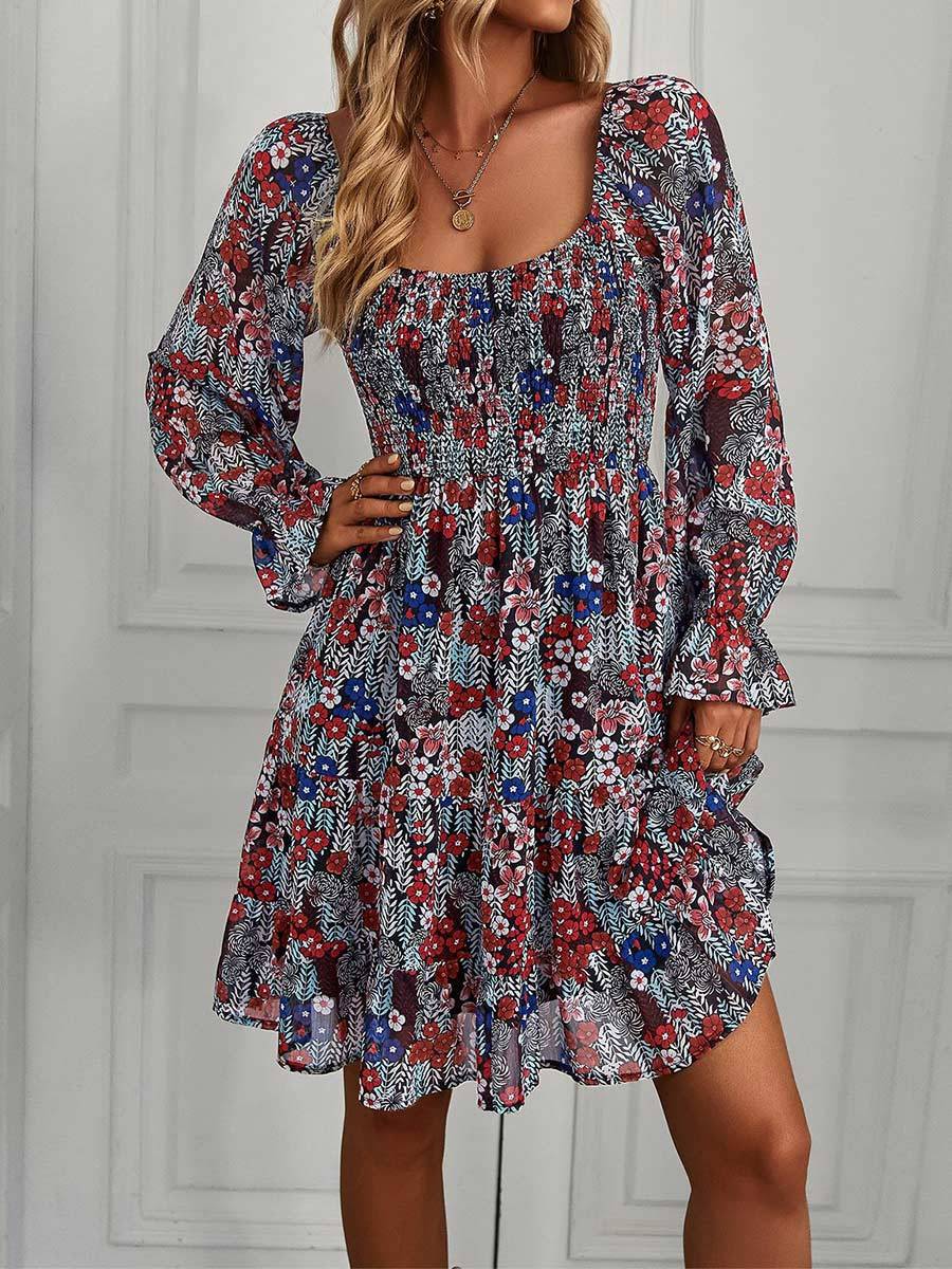 Women's Boho Printed Dress