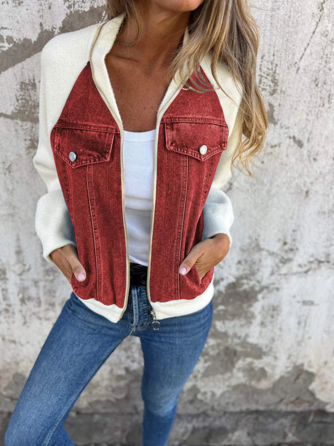 Brooklynn - modern jacket with denim