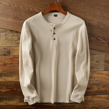 Finn – henley t-shirt made from 100% cotton with long sleeves