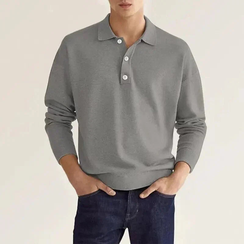 Elias long-sleeve polo shirt – men