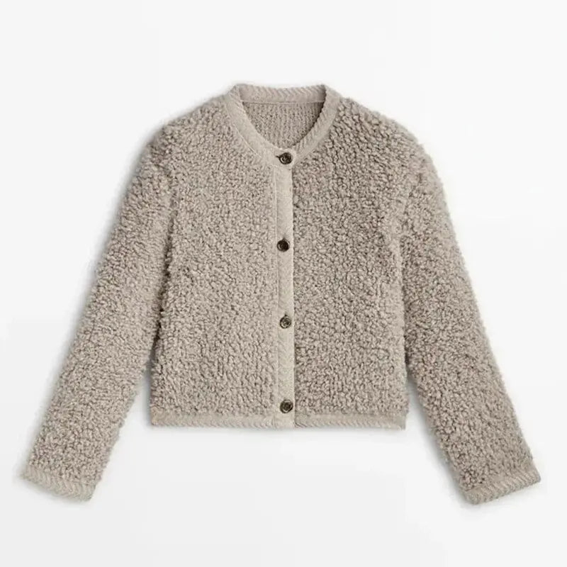 Luna soft teddy jacket – cozy winter look