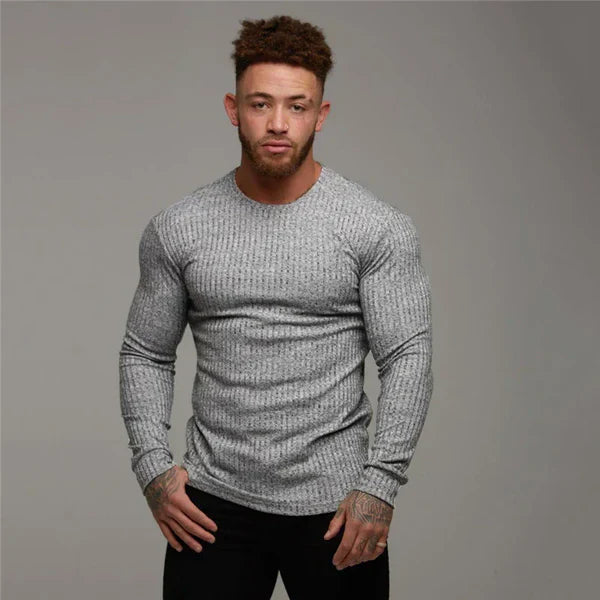 Men’s slim-fit knit sweater – men