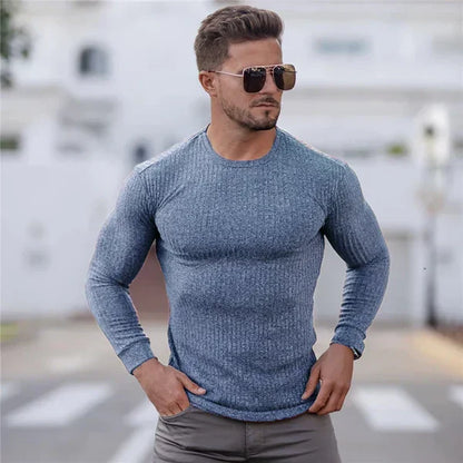 Men’s slim-fit knit sweater – men
