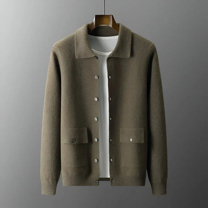 Men’s smart-casual cardigan with buttons – men