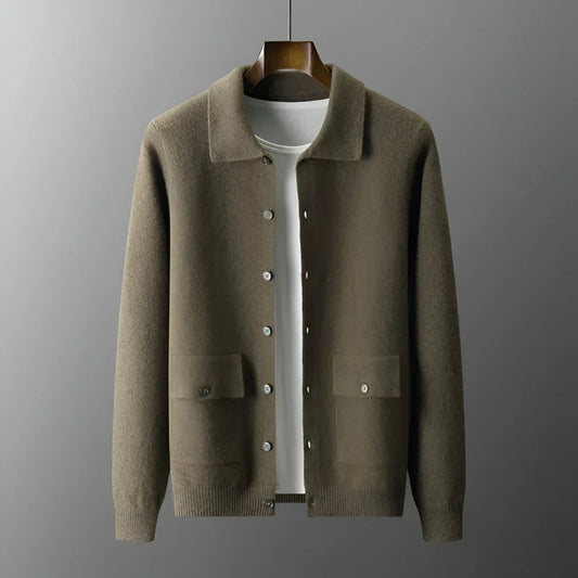 Men’s smart-casual cardigan with buttons – men