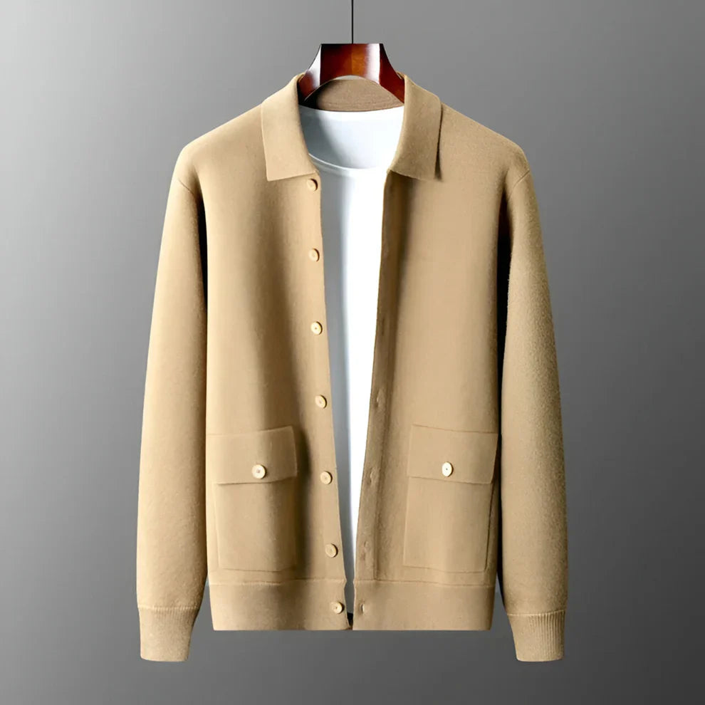 Men’s smart-casual cardigan with buttons – men