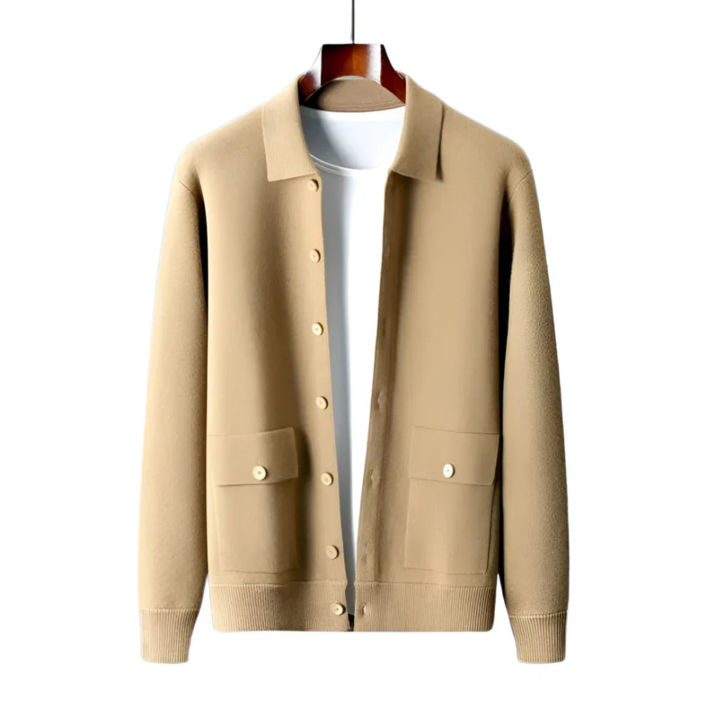 Men’s smart-casual cardigan with buttons – men
