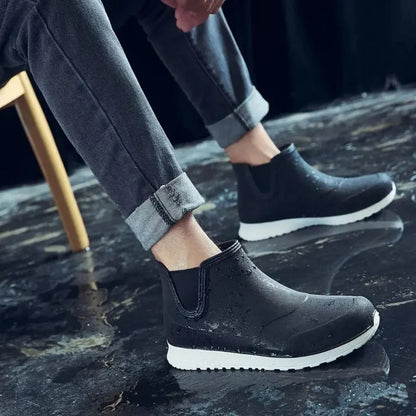 Men’s waterproof slip-on rain boots – men
