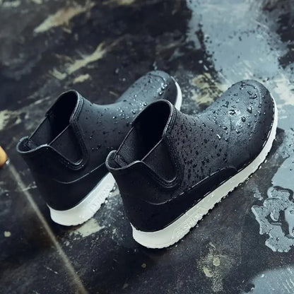 Men’s waterproof slip-on rain boots – men