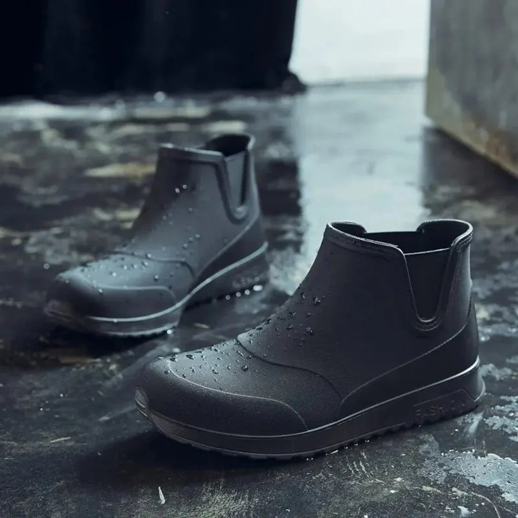Men’s waterproof slip-on rain boots – men