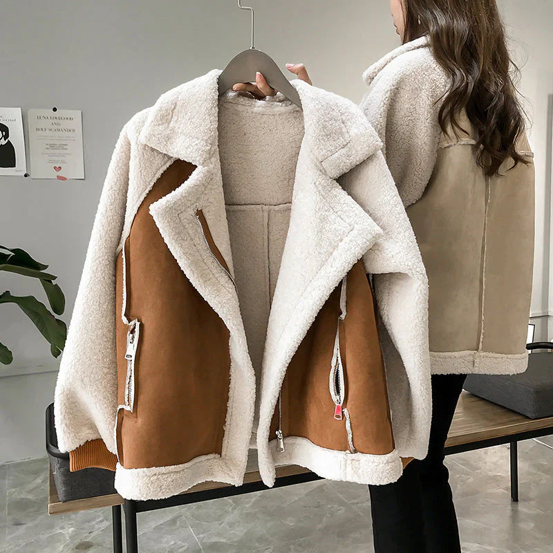 Viktoria elegant suede winter coat – women