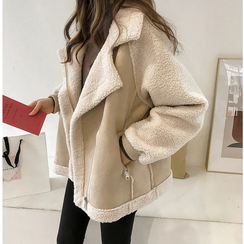 Viktoria elegant suede winter coat – women