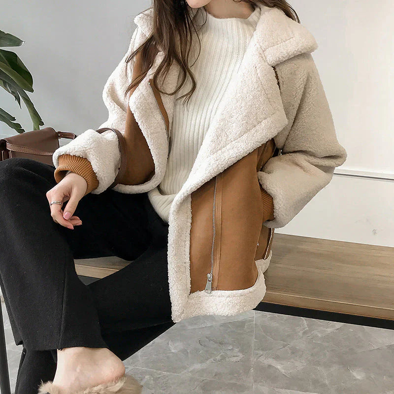 Viktoria elegant suede winter coat – women