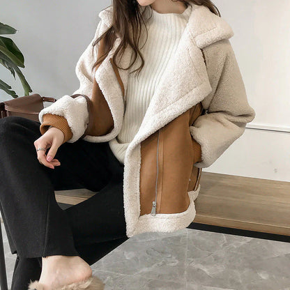 Viktoria elegant suede winter coat – women