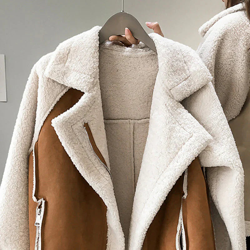 Viktoria elegant suede winter coat – women