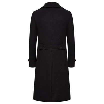 Max Double Row Button Woolen Men Trench Coat