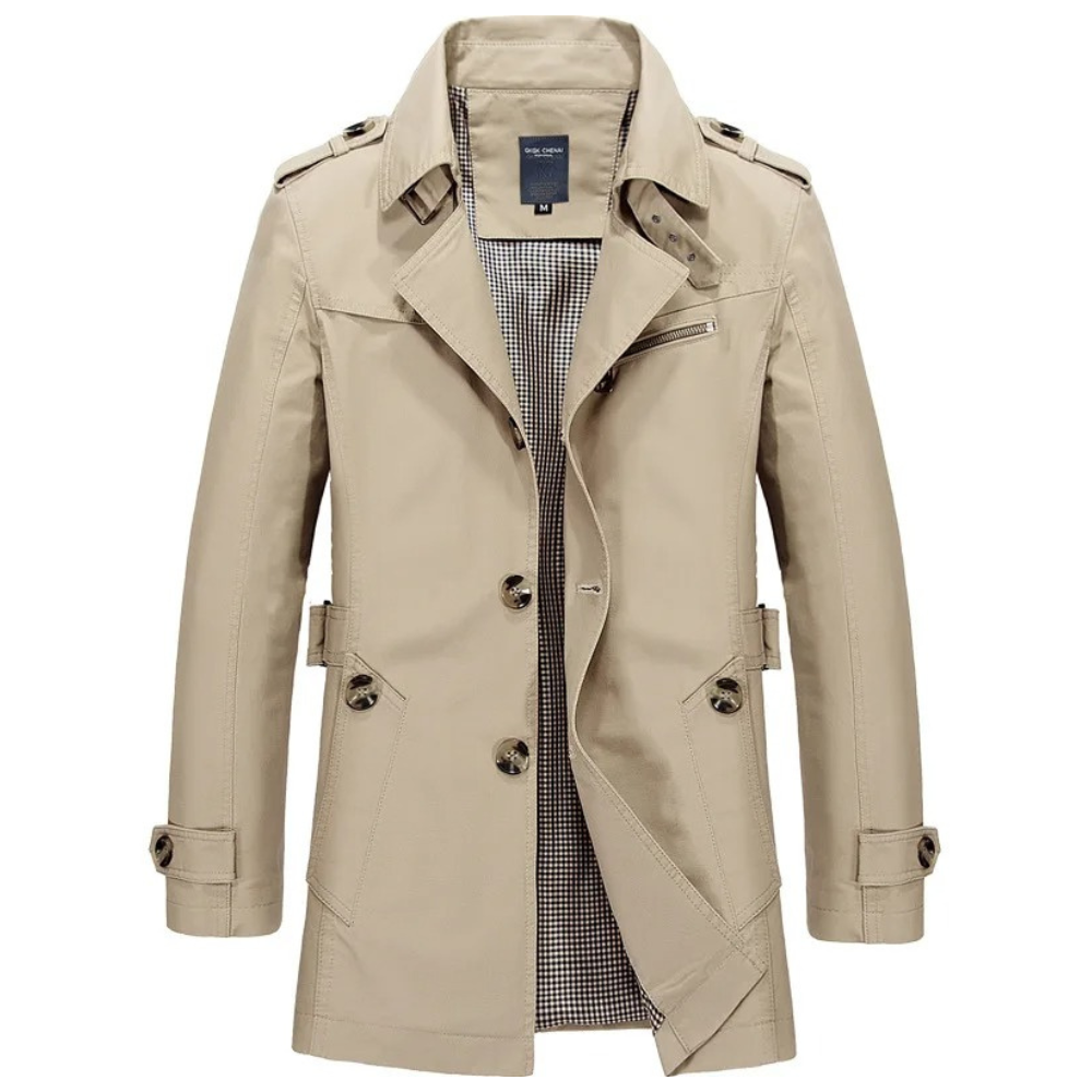 Noah Flip Collar Trench Coat