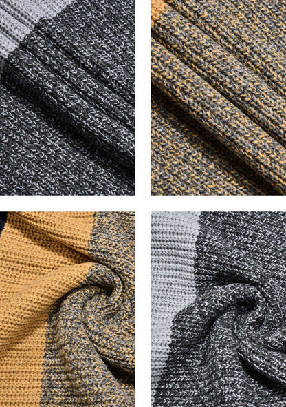 Norbert – modern fine knit sweater in color block design