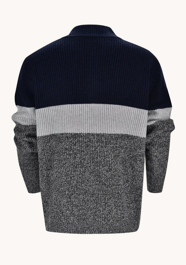 Norbert – modern fine knit sweater in color block design