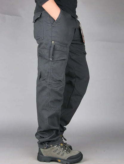 Men’s casual cargo pants with multiple pockets – men