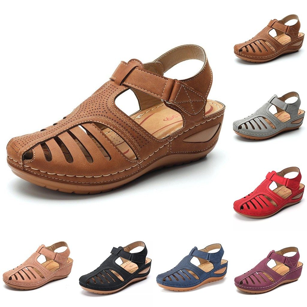 Ortho fit - breathable orthopedic sandals with low heel and correction function