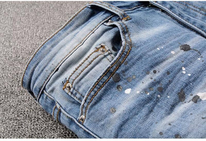 The Slayer Rhinestone Distressed Jeans