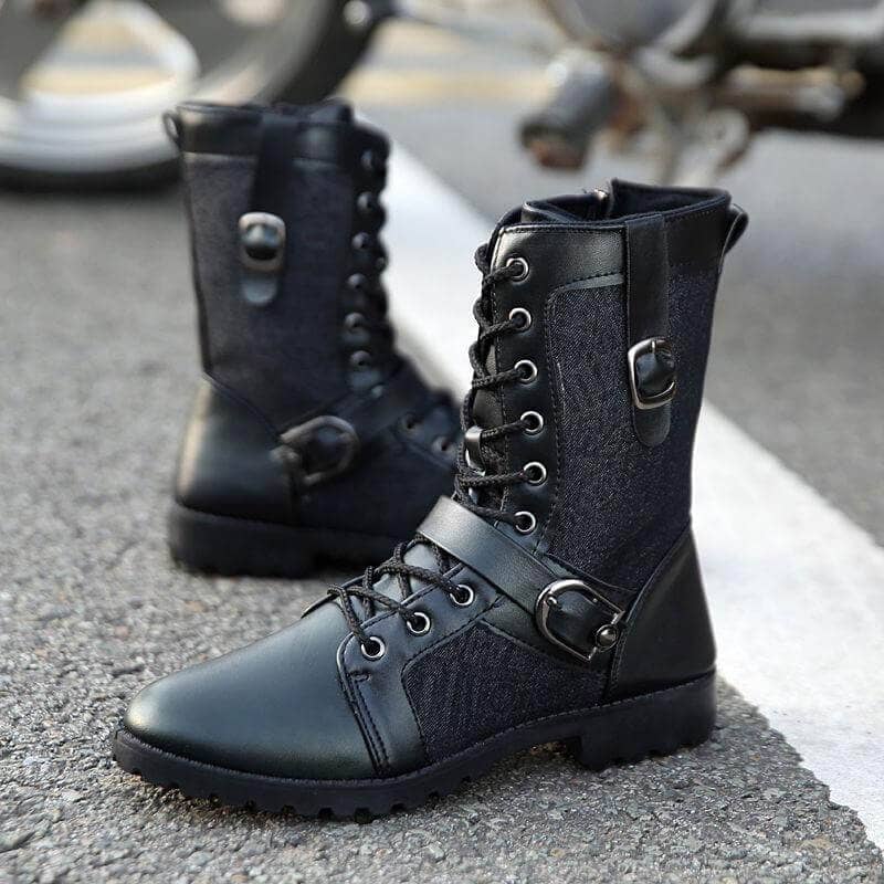 The Donovan Leather Motorcycle Boots