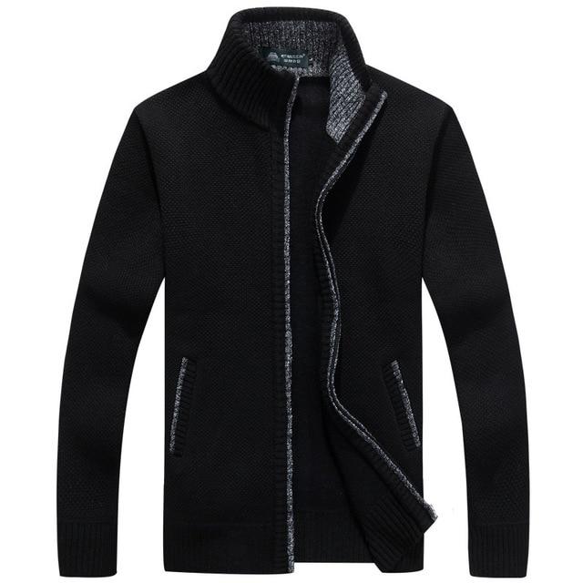 Iker men’s knit cardigan with fleece lining – men