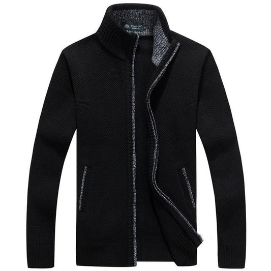 Iker men’s knit cardigan with fleece lining – men