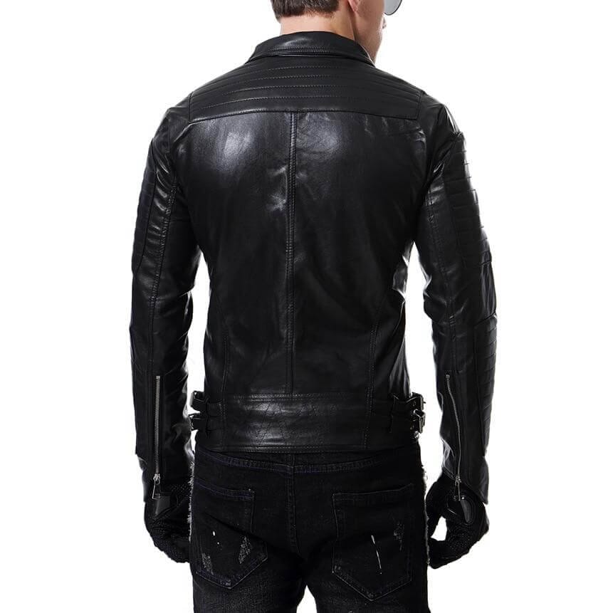 The Crossbone Faux Leather Biker Jacket