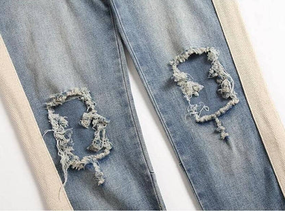 The Rally Distressed Biker Jeans - Multiple Colors