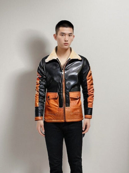 The Geo Faux Leather Jacket