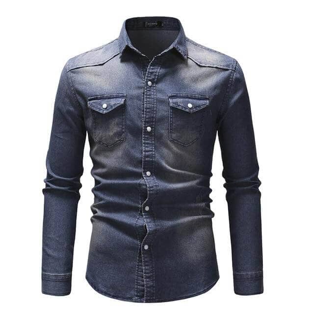 The Colton Long Sleeve Denim Shirt - Multiple Colors