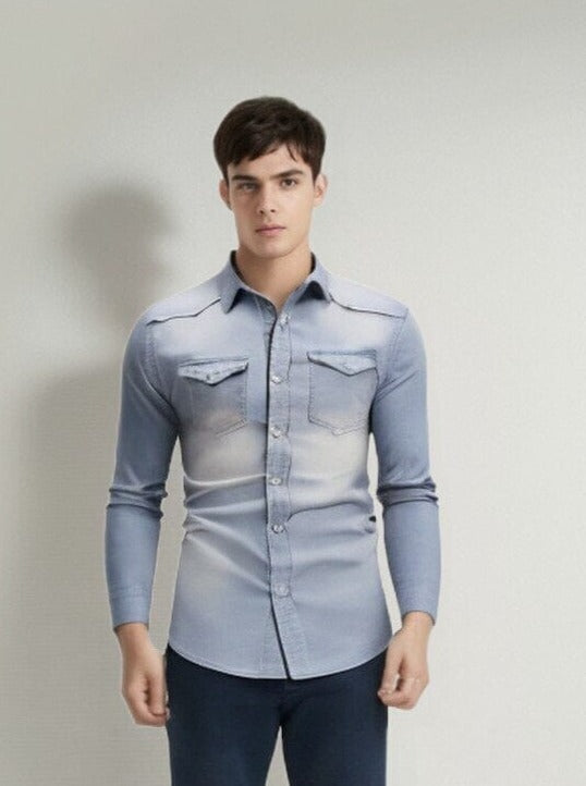 The Colton Long Sleeve Denim Shirt - Multiple Colors