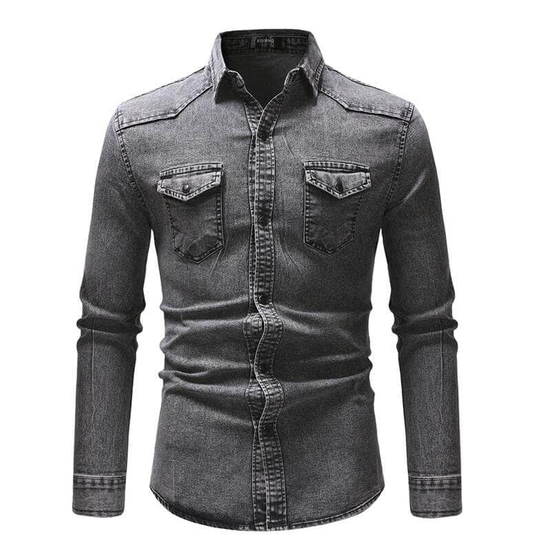 The Colton Long Sleeve Denim Shirt - Multiple Colors