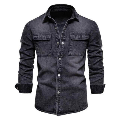 The Luke Long Sleeve Denim Shirt - Multiple Colors