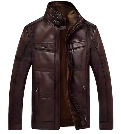 The Honcho Faux Leather Biker Jacket - Multiple Colors